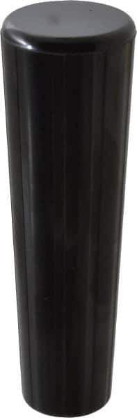 Gibraltar - 1/2-13 Hole, 1-1/32" Deep Hole, Phenolic, Female Insert Fluted Tapered Knob - 4-3/8 OAL, 1" Base Diam, Black, 1-3/8" Head Diam - Industrial Tool & Supply