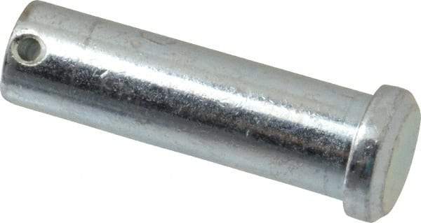 Made in USA - 3/4" Pin Diam, 2-1/2" OAL, Standard Clevis Pin - 5/32" Hole, 2-11/32" Usable Length, Zinc-Plated Steel - Industrial Tool & Supply