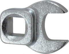 Blackhawk by Proto - 9/16" 3/8" Drive Chrome Open End Crowfoot Wrench - 1-13/32" OAL - Industrial Tool & Supply