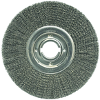 12" Diameter - 2" Arbor Hole - Crimped Steel Wire Straight Wheel - Industrial Tool & Supply