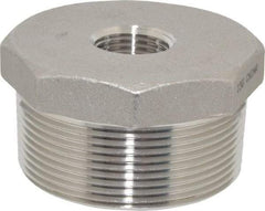 Merit Brass - 2 x 1/2" Grade 316 Stainless Steel Pipe Hex Bushing - MNPT x FNPT End Connections, 150 psi - Industrial Tool & Supply