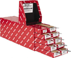 Starrett - 108 Piece, 0.0015 to 0.015" Thick, Parallel Feeler Gage Set - 12" Leaf Length, 1/2" Wide, Tempered Steel - Industrial Tool & Supply