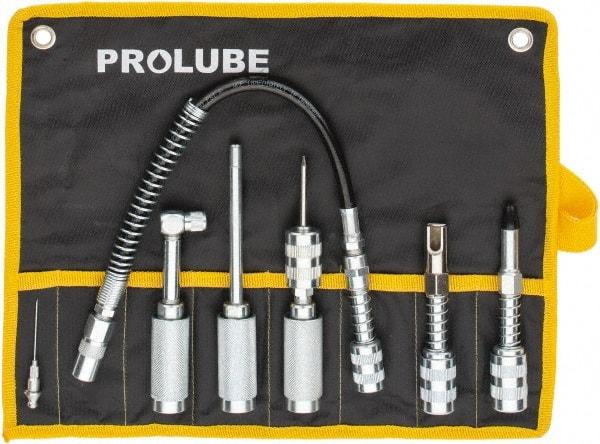 PRO-LUBE - Zinc Plated Grease Gun Accessory Kit - Industrial Tool & Supply