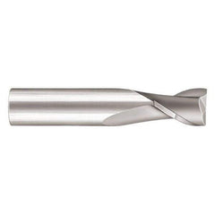 SGS - 7mm, 12mm LOC, 8mm Shank Diam, 50mm OAL, 2 Flute, Solid Carbide Square End Mill - Single End, TiCN Finish, Spiral Flute, 30° Helix, Centercutting, Right Hand Cut, Right Hand Flute, Series 17M - Industrial Tool & Supply