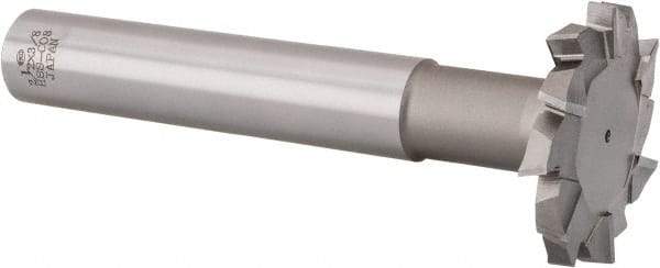 Interstate - 2-1/2" Cut Diam, 3/8" Cut Width, 23mm Neck Diam, 1" Shank Diam, 6-5/8" OAL, M42 Cobalt T-Slot Cutter - Staggered Teeth, 12 Teeth - Industrial Tool & Supply