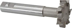 Interstate - 2-1/2" Cut Diam, 5/8" Cut Width, 23mm Neck Diam, 1" Shank Diam, 6-5/8" OAL, M42 Cobalt T-Slot Cutter - Staggered Teeth, 12 Teeth - Industrial Tool & Supply