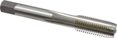 OSG - M12x1.50 Metric Fine 4 Flute Bright Finish High Speed Steel Straight Flute Standard Hand Tap - Plug, Right Hand Thread, 3-3/8" OAL, 1-21/32" Thread Length, D6 Limit, Oversize - Exact Industrial Supply