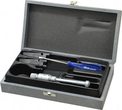 TESA Brown & Sharpe - 0.425 to 0.5", 2" Gage Depth, Mechanical Inside Hole Micrometer - 0.0001" Graduation, Ratchet Stop Thimble - Industrial Tool & Supply