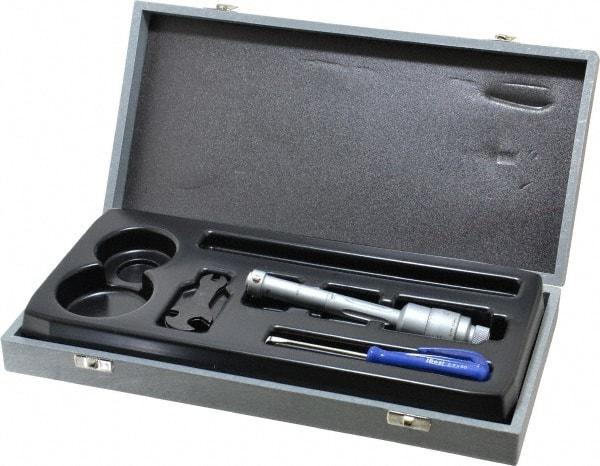 TESA Brown & Sharpe - 0.6 to 0.7", 3" Gage Depth, Mechanical Inside Hole Micrometer - 0.0002" Graduation, Ratchet Stop Thimble - Industrial Tool & Supply