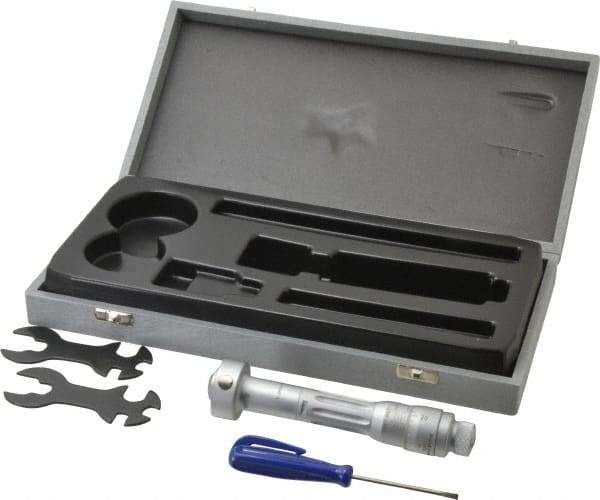 TESA Brown & Sharpe - 1.2 to 1.4", 3" Gage Depth, Mechanical Inside Hole Micrometer - 0.0002" Graduation, Ratchet Stop Thimble - Industrial Tool & Supply