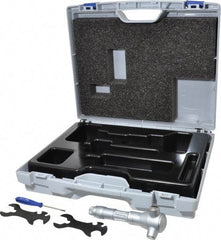 TESA Brown & Sharpe - 2.4 to 2.8", 3" Gage Depth, Mechanical Inside Hole Micrometer - 0.0002" Graduation, Ratchet Stop Thimble - Industrial Tool & Supply