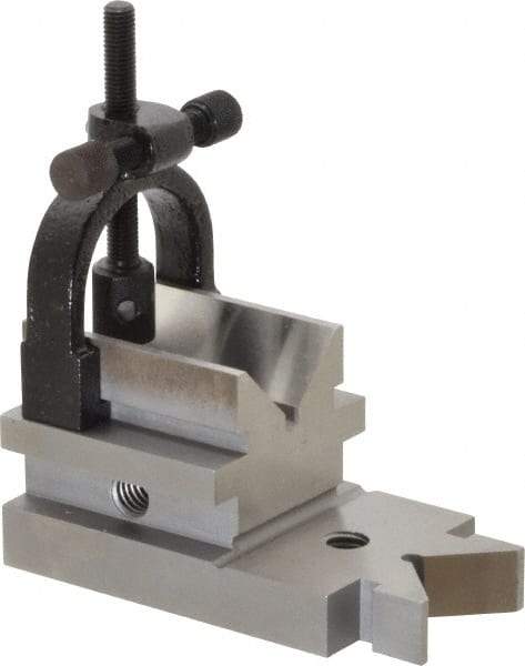 TESA Brown & Sharpe - 1-5/16" Max Capacity, 90° Angle, Steel V-Block - 3-19/32" Long x 1-7/8" Wide x 1-7/8" High, Sold as Individual - Industrial Tool & Supply