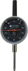 TESA Brown & Sharpe - 1" Range, 0-100 Dial Reading, 0.001" Graduation Dial Drop Indicator - 2-1/4" Dial, 0.1" Range per Revolution, Revolution Counter - Industrial Tool & Supply