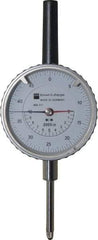 TESA Brown & Sharpe - 1" Range, 0-50 Dial Reading, 0.0005" Graduation Dial Drop Indicator - 2-1/4" Dial, 0.05" Range per Revolution, Revolution Counter - Industrial Tool & Supply