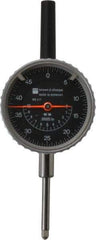 TESA Brown & Sharpe - 1" Range, 0-50 Dial Reading, 0.0005" Graduation Dial Drop Indicator - 2-1/4" Dial, 0.05" Range per Revolution, Revolution Counter - Industrial Tool & Supply
