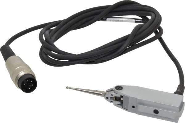 TESA Brown & Sharpe - 0.0118 Inch Maximum Measurement, Ball Bearing Type, Lever Gage Head - 90mm Body Length, 0.2% Linearity, 0.10 Micro m Repeatability, 2m Cable Length, 6.56 Ft. Cable Length, Angle, Miniature Size - Industrial Tool & Supply