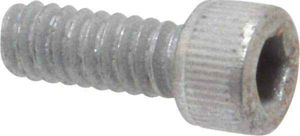Value Collection - #6-32 UNC Hex Socket Drive, Socket Cap Screw - Alloy Steel, Zinc-Plated Finish, Fully Threaded, 3/8" Length Under Head - Industrial Tool & Supply