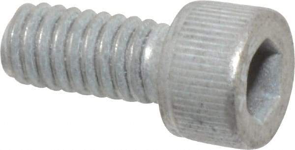 Value Collection - #8-32 UNC Hex Socket Drive, Socket Cap Screw - Alloy Steel, Zinc-Plated Finish, Fully Threaded, 3/8" Length Under Head - Industrial Tool & Supply