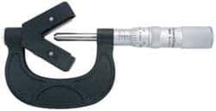TESA Brown & Sharpe - 3/32 to 1 Inch Measurement, 0.0001 Inch Graduation, 3 Flutes Measured, Mechanical V Anvil Micrometer - Satin Chrome Finish, Carbide - Industrial Tool & Supply
