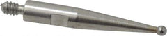 TESA Brown & Sharpe - 1mm Ball Diam, Carbide, Ball Test Indicator Contact Point - 1/2" Contact Point Length, Use with Brown & Sharpe BesTest 599 Series - Industrial Tool & Supply