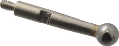 TESA Brown & Sharpe - 3mm Ball Diam, Carbide, Ball Test Indicator Contact Point - 1/2" Contact Point Length, Use with Brown & Sharpe BesTest 599 Series - Industrial Tool & Supply