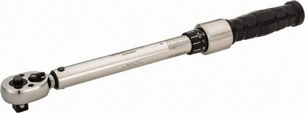 CDI - 3/8" Drive Micrometer Type Ratchet Head Torque Wrench - 30 In/Lb to 250 In/Lb Torque, 11" OAL - Industrial Tool & Supply
