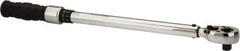 CDI - 1/2" Drive Click Type Adjustable Clicker Torque Wrench - 34 N/m to 197 N/m Torque, 19" OAL, 1.4 N/m Graduation - Industrial Tool & Supply