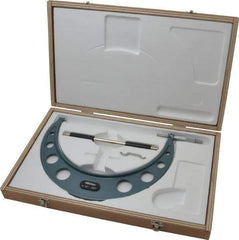 Mitutoyo - 9 to 10" Range, 0.001" Graduation, Mechanical Outside Micrometer - Ratchet Stop Thimble, Accurate to 0.00025" - Industrial Tool & Supply