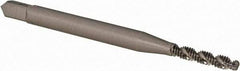 OSG - #2-56 UNC 2 Flute 2B Modified Bottoming Spiral Flute Tap - Vanadium High Speed Steel, Bright Finish, 1-3/4" OAL, Right Hand Flute, Right Hand Thread, H2 - Exact Industrial Supply