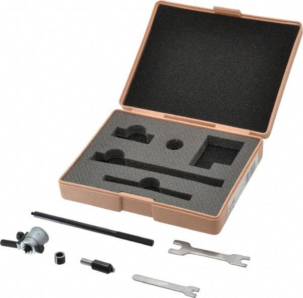 Mitutoyo - 1 to 2", Friction Thimble, Mechanical, Satin Chrome Finish, Interchangeable Rod Micrometer - 0.001 Inch Graduation, Accurate Up to 0.00024+(0.00004xR/20) Inch, 1/4 Inch Travel, 2 Rods - Industrial Tool & Supply