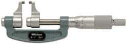 Mitutoyo - 1 to 2" Range, 0.001" Graduation, Mechanical Outside Micrometer - Ratchet Stop Thimble, Accurate to 0.0003" - Industrial Tool & Supply