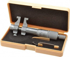 Mitutoyo - 1 to 2 Inch Range, Carbide Satin Chrome Coated, Mechanical Inside Caliper Micrometer - 0.001 Inch Graduation, 0.0003 Inch Accuracy - Industrial Tool & Supply