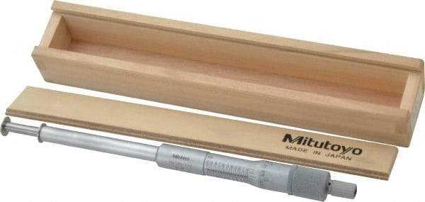 Mitutoyo - 1.05 to 2.05 Inch Inside Measurement, 1 to 2 Inch Outside Measurement, Mechanical Groove Micrometer - 0.001 Inch Graduation, 0.0004 Inch Accuracy, 0.5 Inch Measuring Disc Diameter - Industrial Tool & Supply