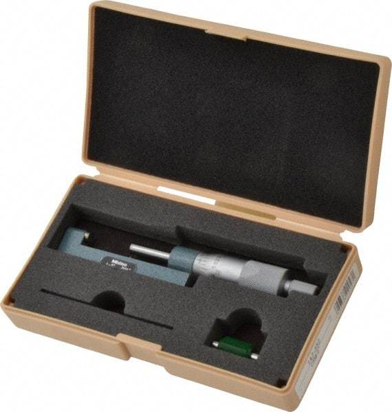 Mitutoyo - 1 to 2" Range, Mechanical Hub Micrometer - 0.001" Graduation, 0.0001" Accuracy - Industrial Tool & Supply
