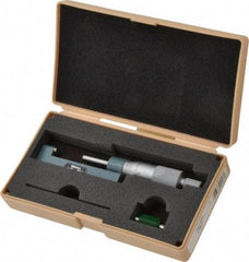 Mitutoyo - 1 to 2" Range, Mechanical Hub Micrometer - 0.001" Graduation, 0.0001" Accuracy - Industrial Tool & Supply