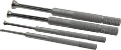 Mitutoyo - 1/8 to 1/2 Inch Measurement, Small Hole Gage Set - 90, 97.6, 102.8 and 108mm Long, Half Ball, Includes Pouch - Industrial Tool & Supply