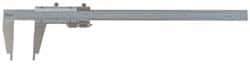 Mitutoyo - 0 to 18" Stainless Steel Vernier Caliper - 0.0010" Graduation, 100mm Jaw Depth, 0.002" Accuracy - Industrial Tool & Supply