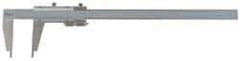 Mitutoyo - 0 to 18" Stainless Steel Vernier Caliper - 0.02mm Graduation, 100mm Jaw Depth, 0.002" Accuracy - Industrial Tool & Supply