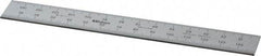 Mitutoyo - 150mm Long, 0.5, 1mm Graduation, Rigid Stainless Steel Rule - Metric Graduation Style, 19.05mm Wide, Silver, Satin Chrome Finish - Industrial Tool & Supply