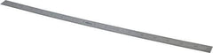 Mitutoyo - 18" Long, 1/64, 1/32, 1/16, 1/8" Graduation, Flexible Stainless Steel Rule - 4R Graduation Style, 3/4" Wide, Silver, Satin Chrome Finish - Industrial Tool & Supply