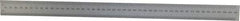 Mitutoyo - 18" Long, 1/64, 1/32" and 0.5, 1mm Graduation, Rigid Stainless Steel Rule - English/Metric Graduation Style, 1-3/16" Wide, Silver, Satin Chrome Finish - Industrial Tool & Supply