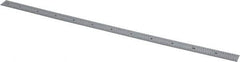 Mitutoyo - 12" Long, 1/100, 1/64, 1/32, 1/10" Graduation, Flexible Stainless Steel Rule - 5R Graduation Style, 1/2" Wide, Silver, Satin Chrome Finish - Industrial Tool & Supply