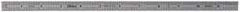 Mitutoyo - 12" Long, 1/64, 1/50, 1/32, 1/10" Graduation, Flexible Stainless Steel Rule - 3R Graduation Style, 1/2" Wide, Silver, Satin Chrome Finish - Industrial Tool & Supply