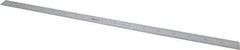 Mitutoyo - 18" Long, 1/100, 1/64, 1/32, 1/10" Graduation, Flexible Stainless Steel Rule - 5R Graduation Style, 3/4" Wide, Silver, Satin Chrome Finish - Industrial Tool & Supply