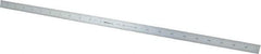 Mitutoyo - 24" Long, 1/64, 1/32, 1/16, 1/8" Graduation, Flexible Stainless Steel Rule - 4R Graduation Style, 3/4" Wide, Silver, Satin Chrome Finish - Industrial Tool & Supply