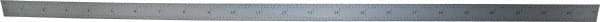 Mitutoyo - 24" Long, 1/100, 1/64, 1/50, 1/32" Graduation, Flexible Stainless Steel Rule - 16R Graduation Style, 3/4" Wide, Silver, Satin Chrome Finish - Industrial Tool & Supply
