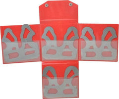 Mitutoyo - 8 Piece, 9/16 to 1 Inch Radius, Stainless Steel Radius Gage Set - Satin Chrome Coated - Industrial Tool & Supply