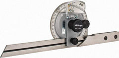 Mitutoyo - 6 Inch Long Blade, 360° Max Measurement, Bevel Protractor - Accuracy up to 5 Min, 1° Dial Graduation - Industrial Tool & Supply