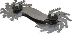 Mitutoyo - 18 Leaf, 0.4 to 7mm Pitch Range, Screw Pitch Gage - 60° Thread Angle - Industrial Tool & Supply