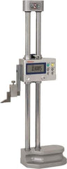 Mitutoyo - 12" Electronic Height Gage - 0.0005, 0.0002" (Switchable) Resolution, Accurate to 0.001", LCD Display, SPC Data Output - Industrial Tool & Supply